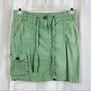 ANN TAYLOR LOFT Utility Skirt Embroidered Pocket